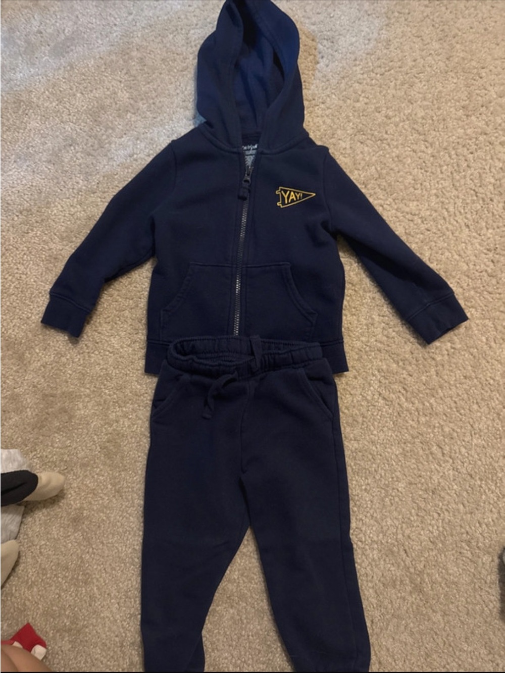 Navy blue toddler boy cat and jack jacket set 2T